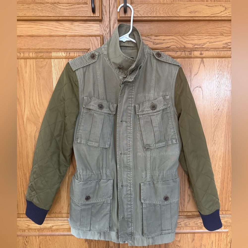 Women’s J. Crew Quilted Olive Green Fatigue Jacket! NWOT - Picture 2 of 8